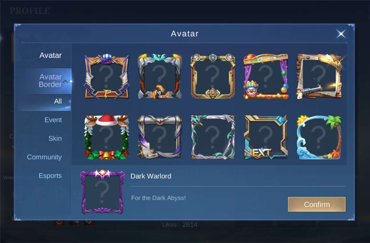 Game account sale Mobile Legends